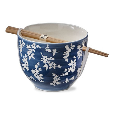 TAG Vine Floral Noodle Bowl Set- Blue (G17985)