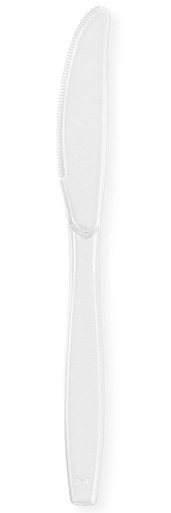 CEG Premium Plastic Knives, Clear, Pack of 24 (010571)