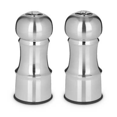Trudeau Salt and Pepper Shakers, Stainless Steel - Set of 2 (0714096)