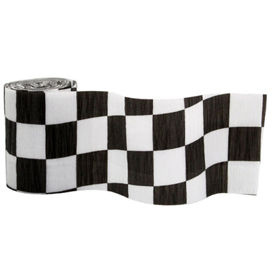 CEG Crepe Streamers, Black and White Checker (071581)