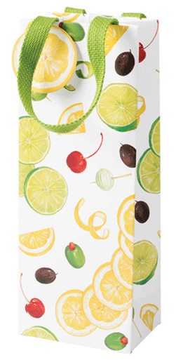 Caspari Wine & Bottle Gift Bag, With A Twist (10045B4)