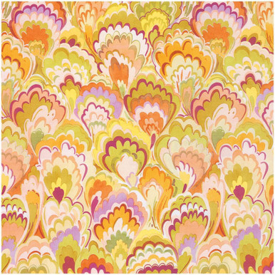 Caspari Gift Wrapping Paper, Marbled Ceramica Raspberry & Chartreuse - 30" x 8' Roll (10127RC)