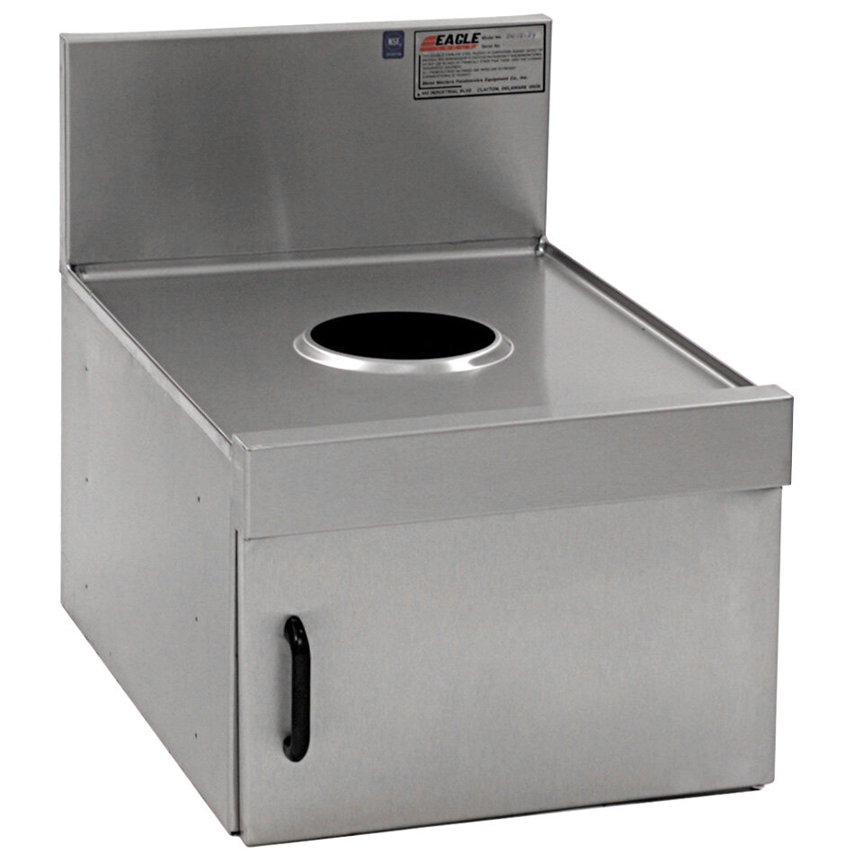 Eagle Group DW12-24 Spec-Bar 2000® 12" x 24" Stainless Steel Dry Waste Unit