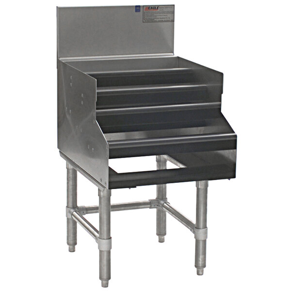 Eagle Group LDDR12-19 Spec-Bar 2000® Five-Tiered 12" x 29" Liquor Display - Double Speed Rail Alignment