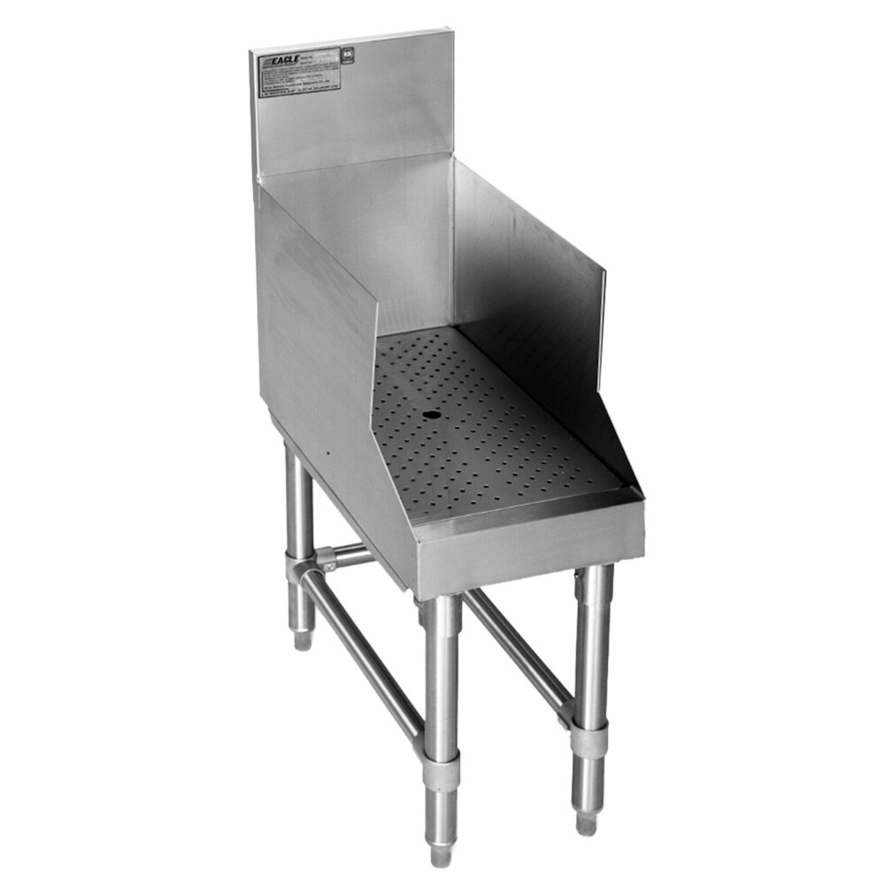 Eagle Group RDBSR12-19 Spec-Bar 2000® Stainless Steel Recessed Bar Drainboard - 12" x 24"