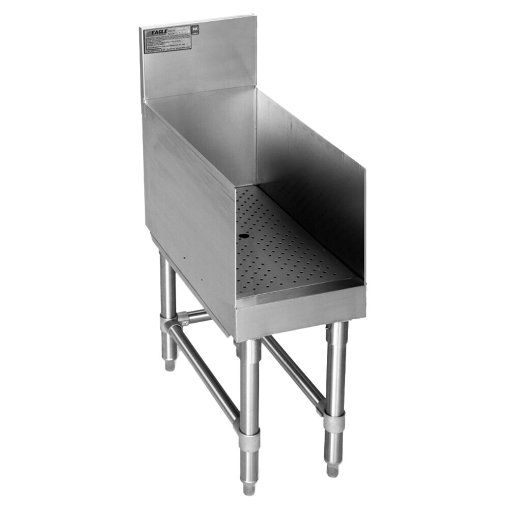 Eagle Group RDB12-24 Spec-Bar 2000® Stainless Steel Recessed Bar Drainboard - 12" x 24"