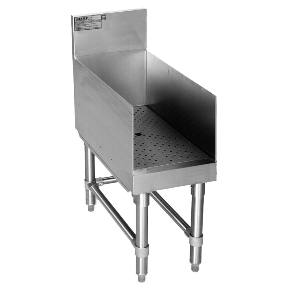 Eagle Group RDB24-24 Spec-Bar 2000® Stainless Steel Recessed Bar Drainboard - 24" x 24"
