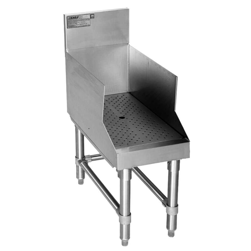 Eagle Group RDBSR24-19 Spec-Bar 2000® Stainless Steel Recessed Bar Drainboard - 24" x 24"
