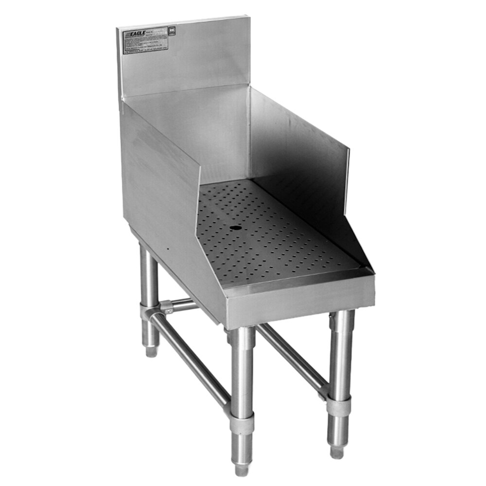 Eagle Group RDBSR30-19 Spec-Bar 2000® Stainless Steel Recessed Bar Drainboard - 30" x 24"