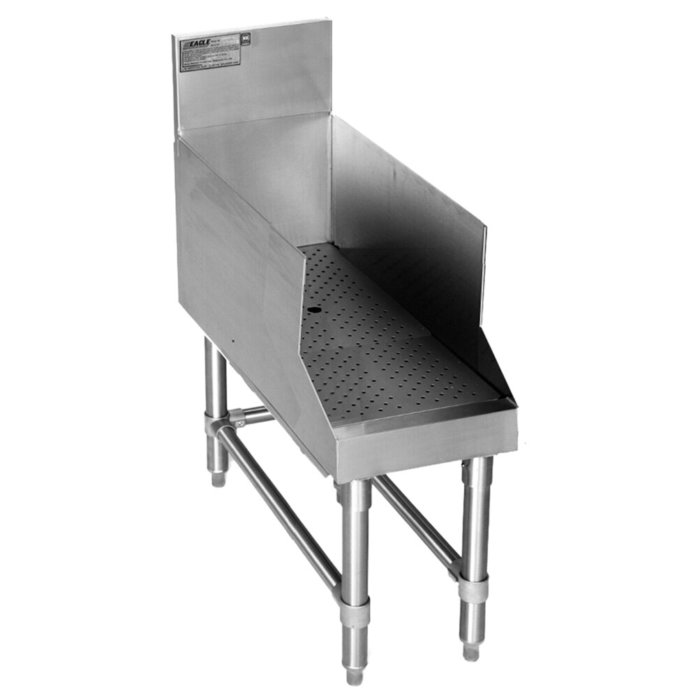 Eagle Group RDBSR18-24 Spec-Bar 2000® Stainless Steel Recessed Bar Drainboard - 18" x 29"
