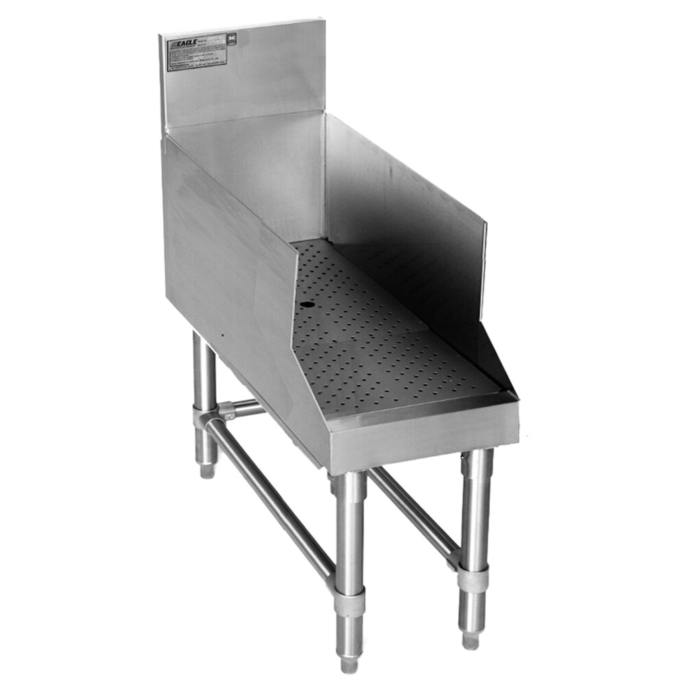 Eagle Group RDBSR24-24 Spec-Bar 2000® Stainless Steel Recessed Bar Drainboard - 24" x 29"