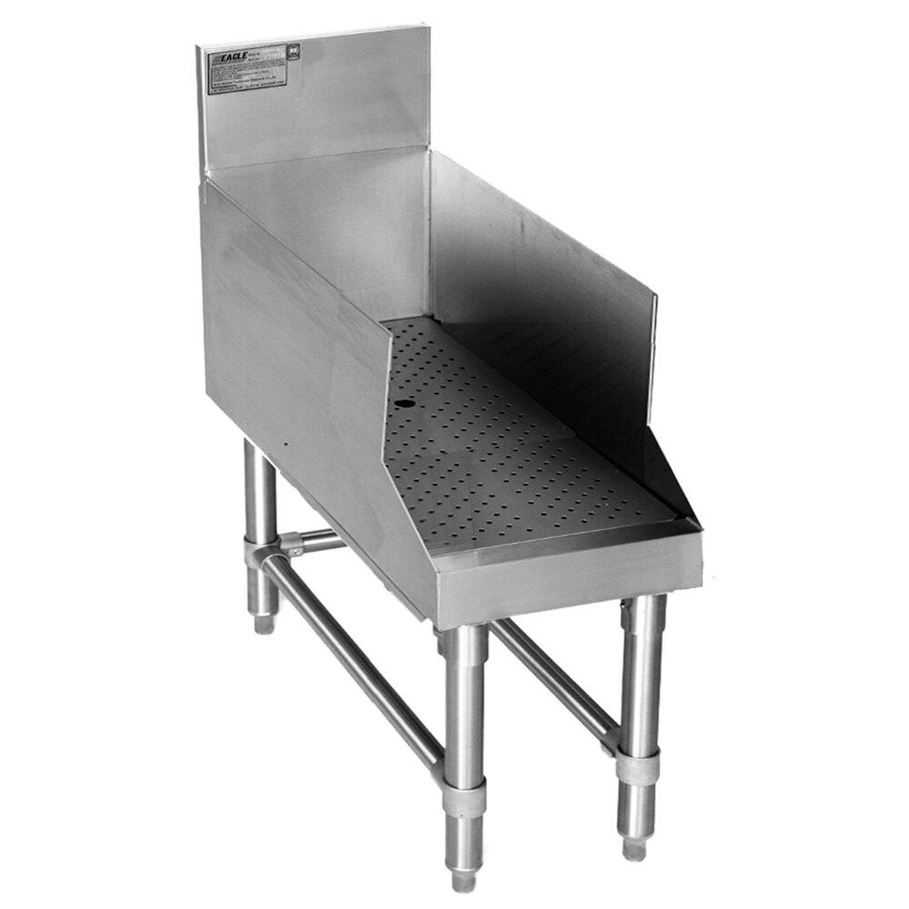 Eagle Group RDBSR30-24 Spec-Bar 2000® Stainless Steel Recessed Bar Drainboard - 30" x 29"