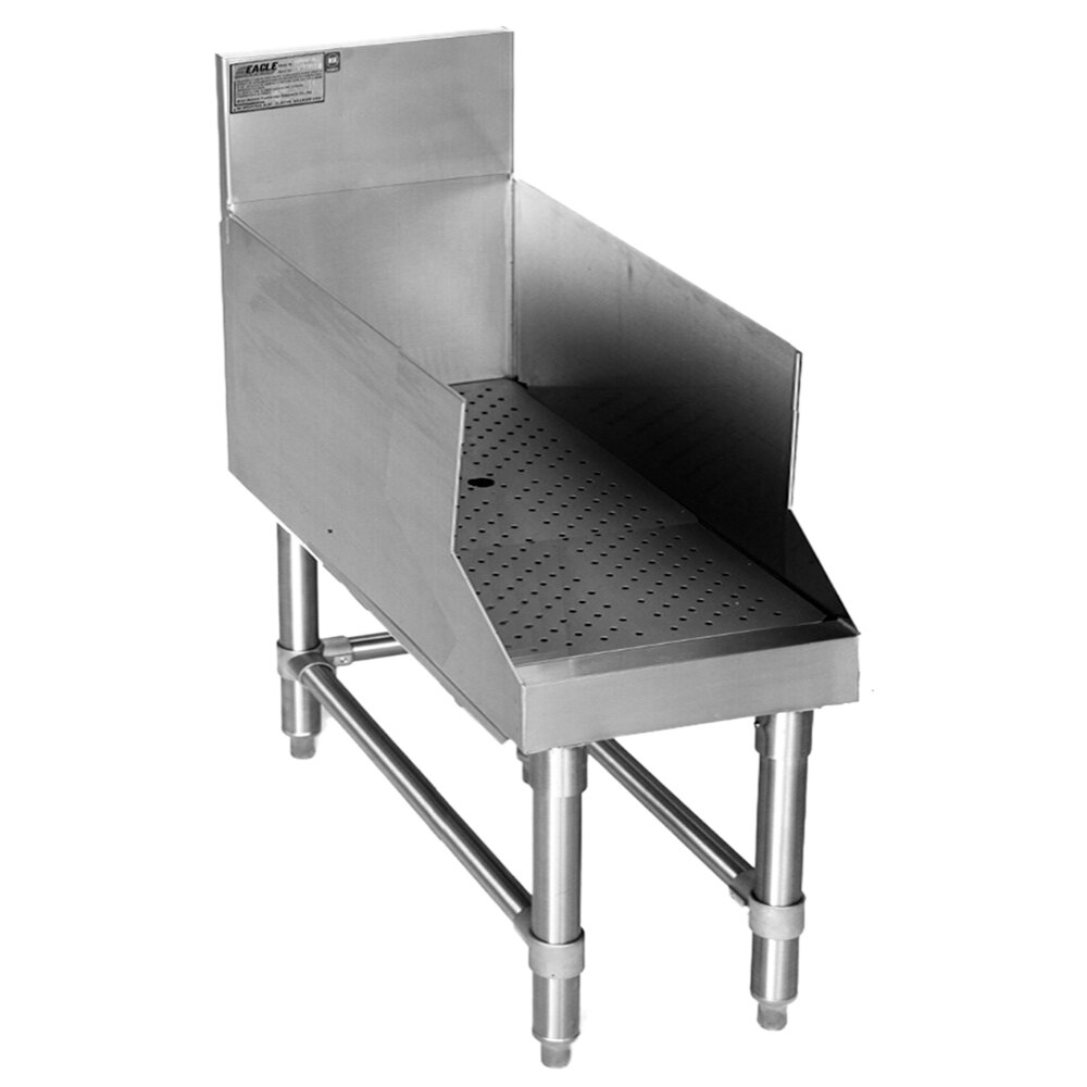 Eagle Group RDBSR36-24 Spec-Bar 2000® Stainless Steel Recessed Bar Drainboard - 36" x 29"
