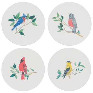 Now Designs Soak Up Coasters, Birdsong - Set of 4 (1042017)