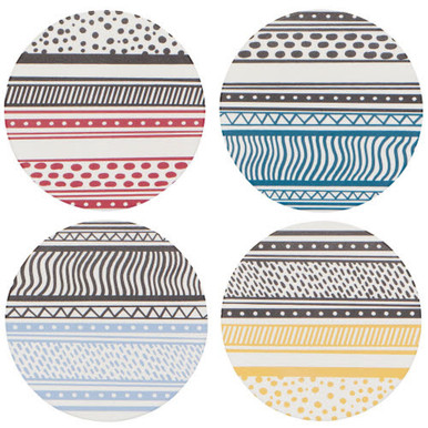 Now Designs Soak Up Coasters, Meridian - Set of 4 (1042020)