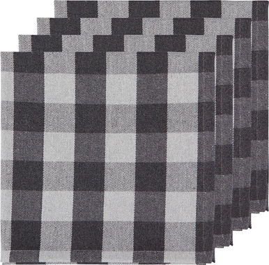 Now Designs Second Spin Napkins, Charcoal - Set of 4 (1046021)