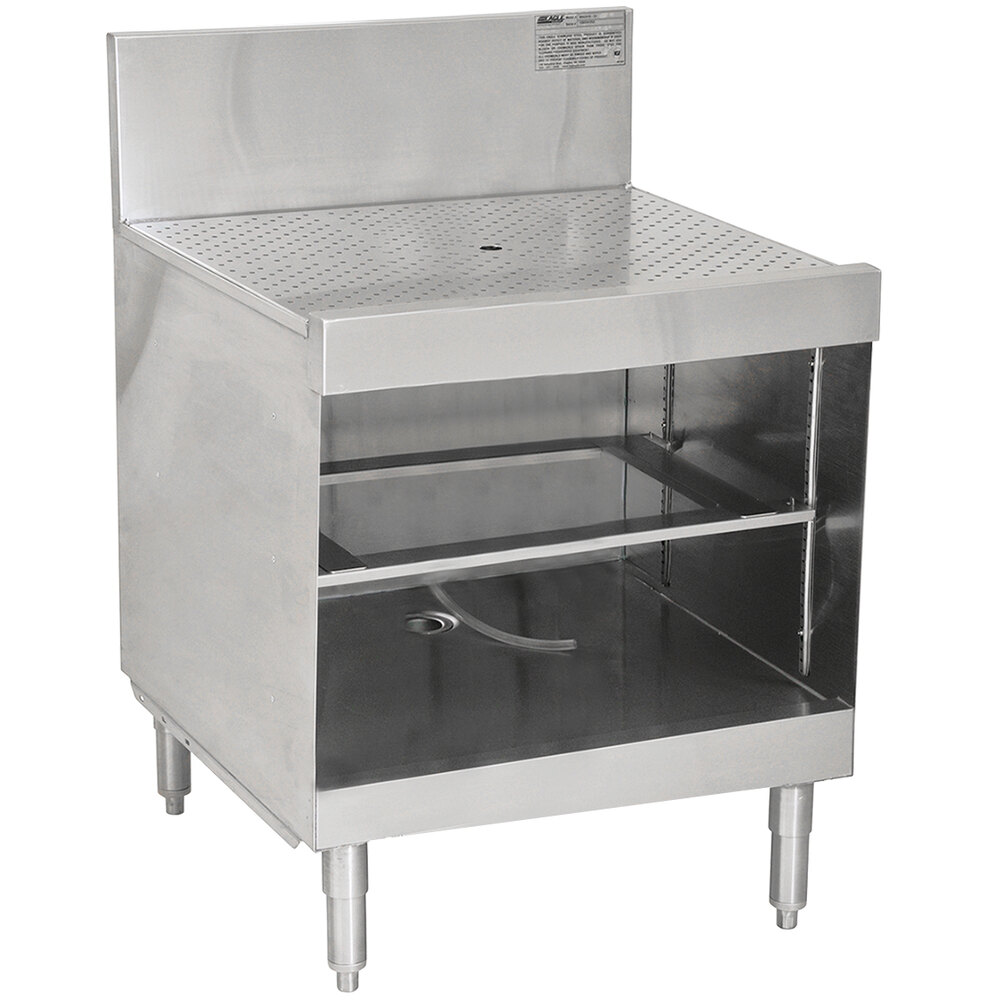Eagle Group WBGR24-24 Spec-Bar 2000® 24" Glass Rack Storage Unit with Recessed Worktop