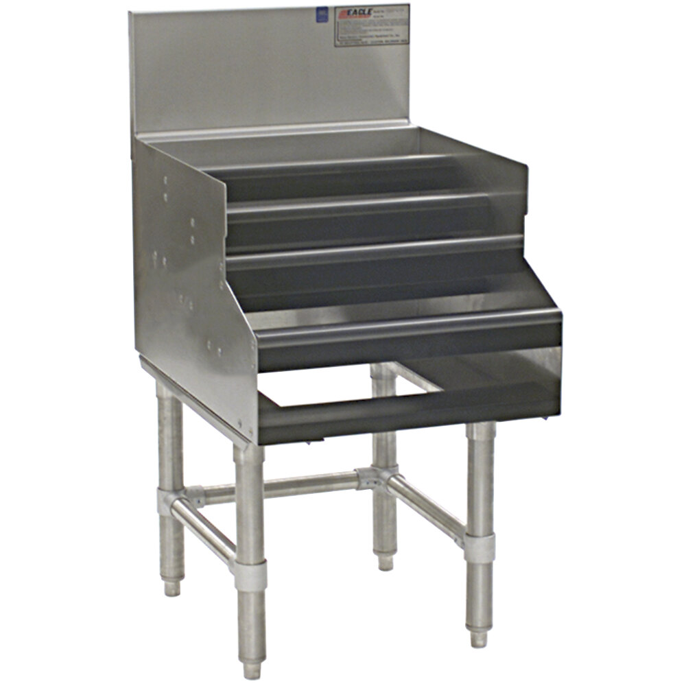 Eagle Group LDSR18-19 Spec-Bar 2000® Four-Tiered 18" x 24" Liquor Display - Single Speed Rail Alignment