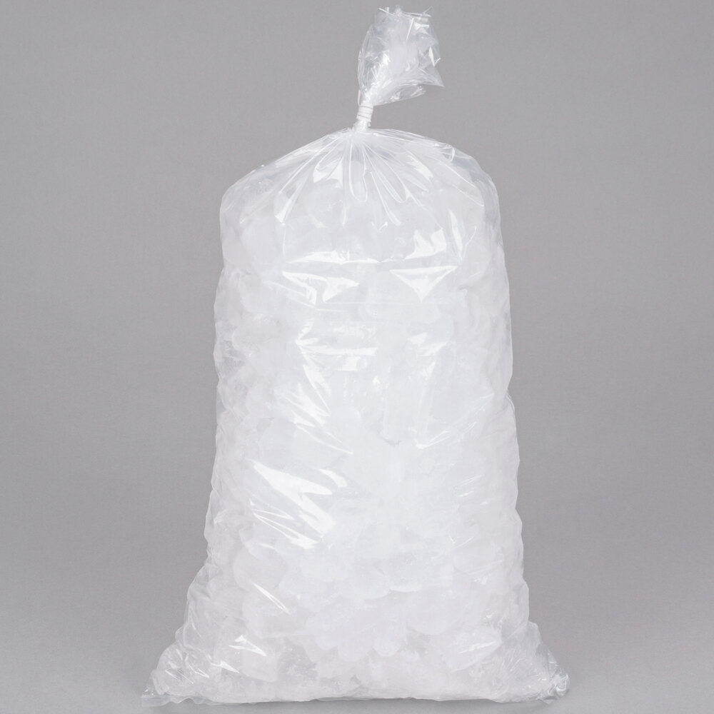5 lb. Clear Plastic Ice Bag - 1,000/Bundle