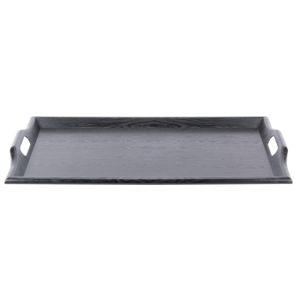 GET RST-2517-1-BK 25" x 16" Plastic Room Service Tray - Black