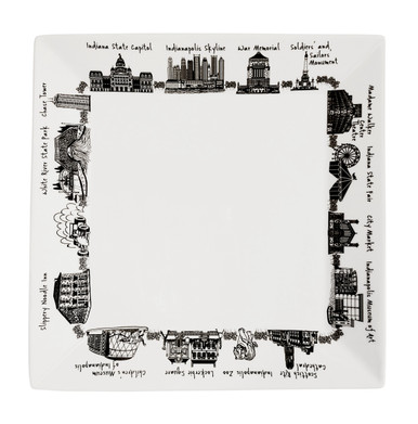 The Dish Large Square Platter, Indianapolis