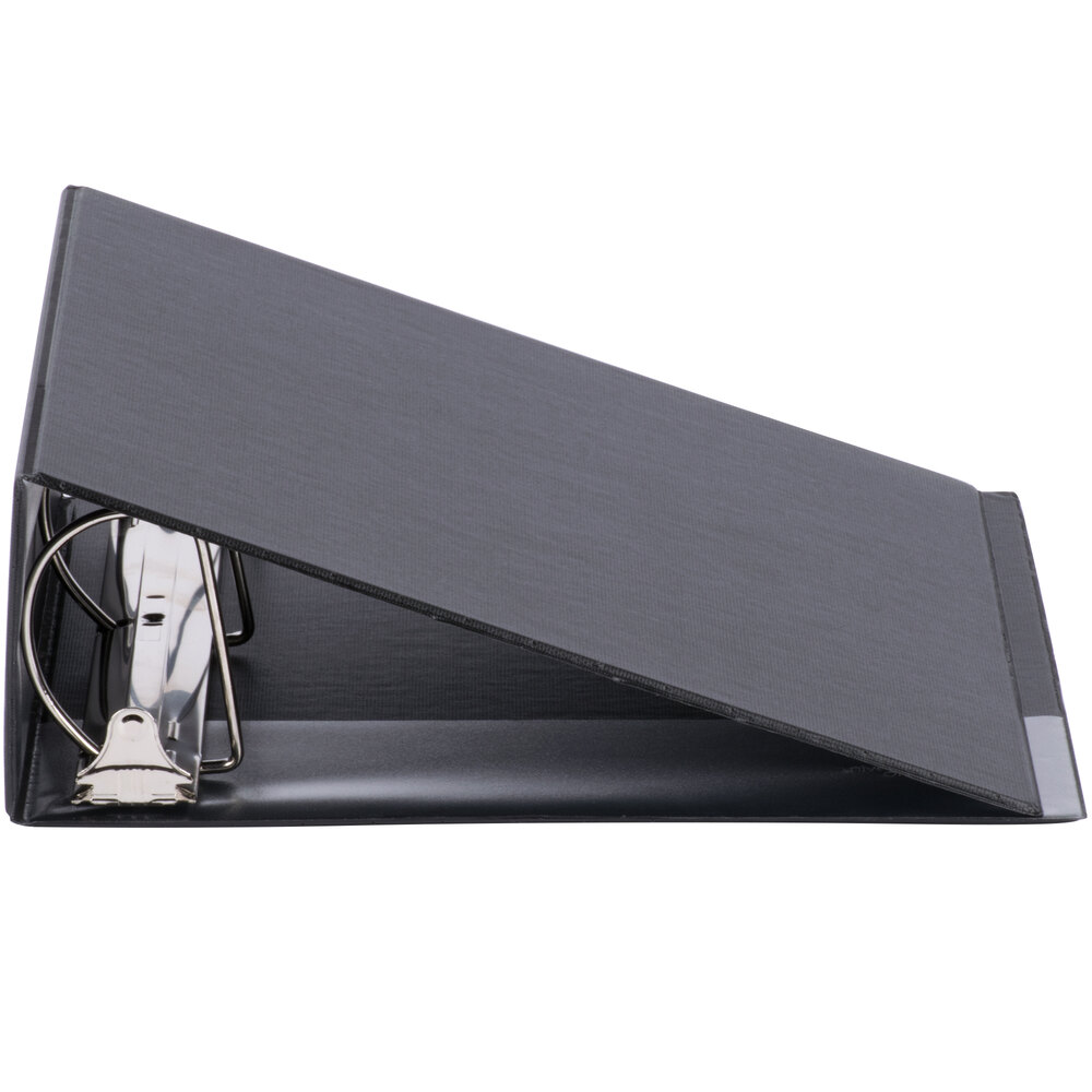 Universal UNV20706 Black Non-View Binder with 4" Slant Rings and Spine Label Holder