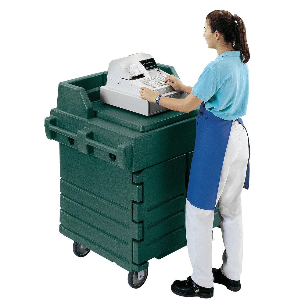 Cambro KWS40519 Green CamKiosk® Food Preparation / Counter Work Station Cart