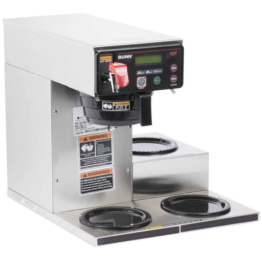 Bunn 38700.0009 Axiom DV-3 Automatic Coffee Brewer with 3 Lower Warmers - Dual Voltage