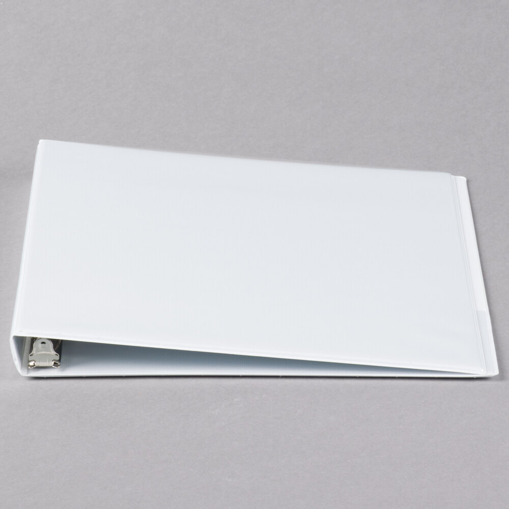 Universal UNV20702 White Deluxe Non-Stick View Binder with 1/2" Round Rings