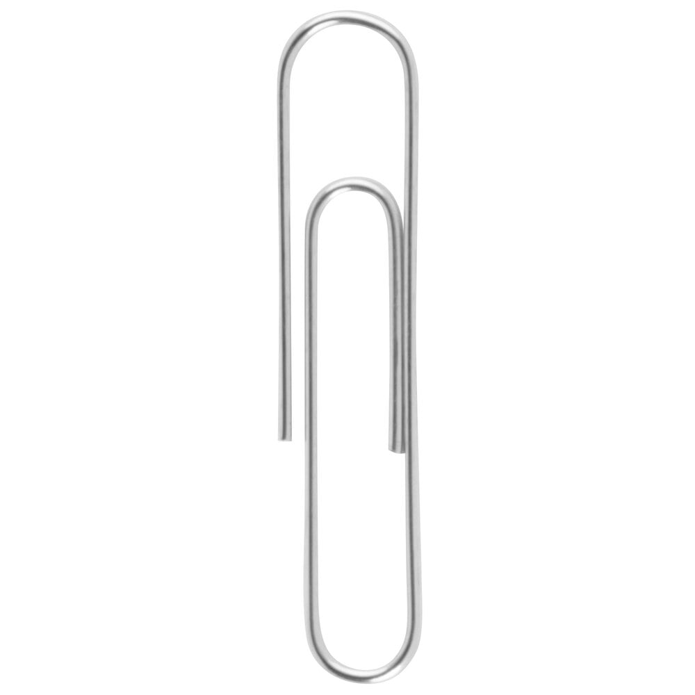 Universal UNV72210 Silver Smooth Finish #1 Standard Paper Clip - 1,000/Pack