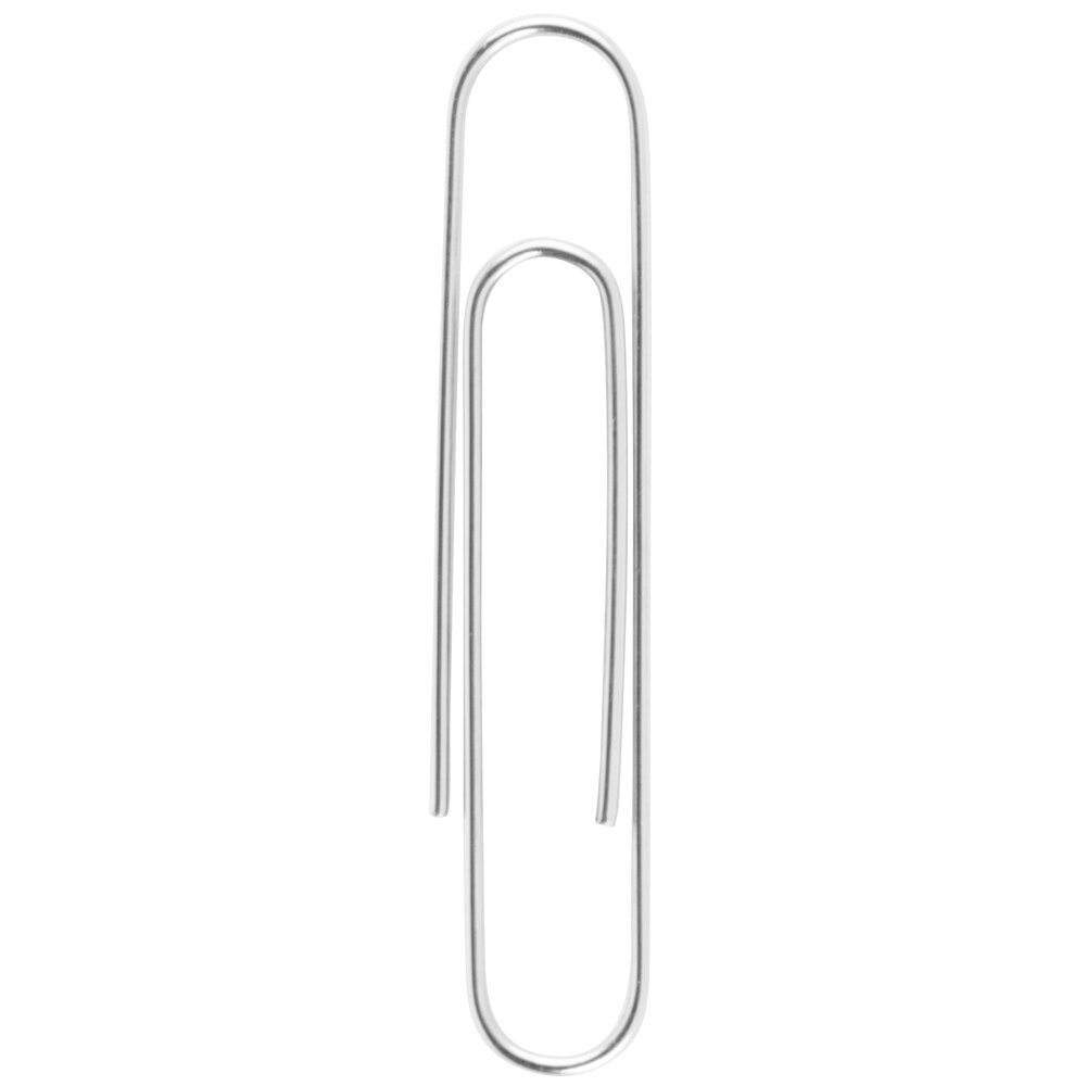 Universal UNV72220 Silver Smooth Finish Jumbo Paper Clip - 1,000/Box
