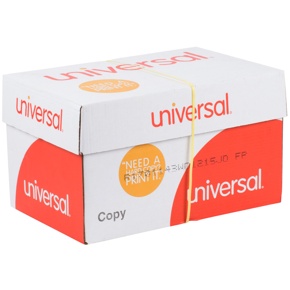 Universal Office UNV28110 11" x 17" White Case of 20 lb. Copy Paper - 2500 Sheets