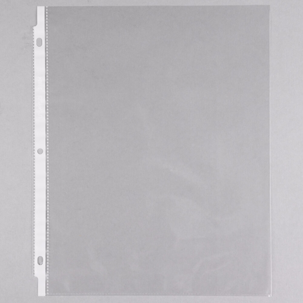 Universal UNV21124 8 1/2" x 11" Clear Standard Weight Top-Load Sheet Protector, Letter - 50/Pack
