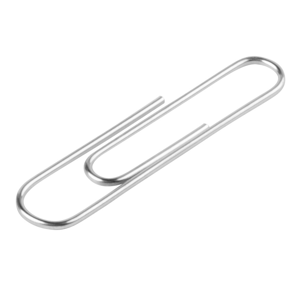 Universal UNV72210BX Silver Smooth Finish #1 Standard Paper Clip - 100/Box