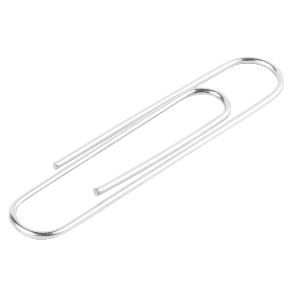 Universal UNV72220BX Silver Smooth Finish Jumbo Paper Clip - 100/Box