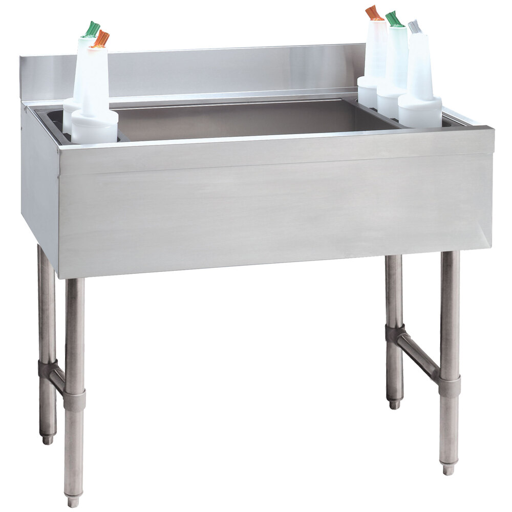 Advance Tabco CRI-12-48-10 Stainless Steel Underbar Ice Bin with 10-Circuit Cold Plate - 48" x 21"