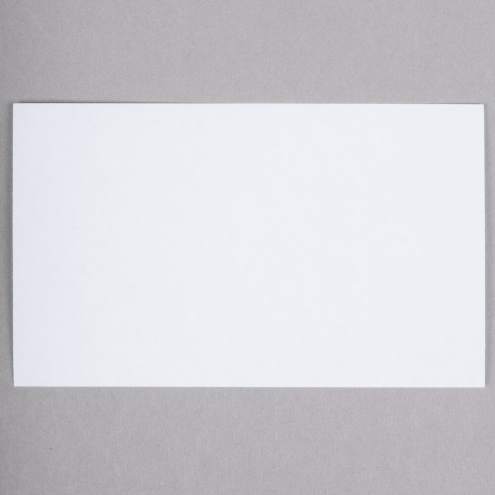 Universal UNV47200 3" x 5" White Unruled Index Card - 100/Pack