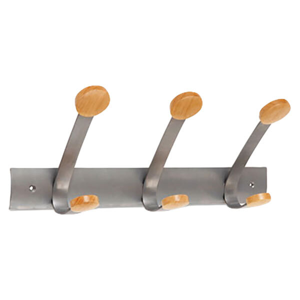 Alba PMV3 Wooden Three-Peg Coat Hook / Wall Rack