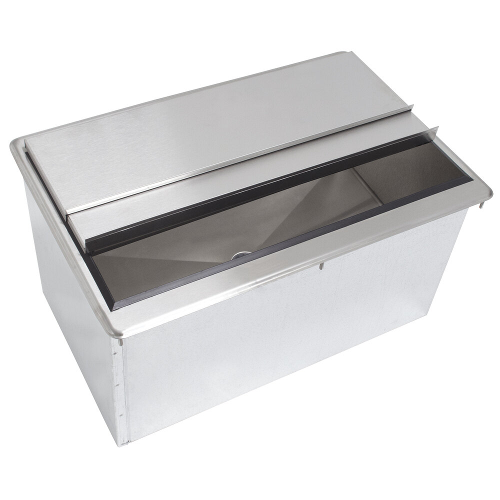 Advance Tabco D-30-IBL-7 Stainless Steel Drop-In Ice Bin with 7-Circuit Cold Plate - 27" x 18"