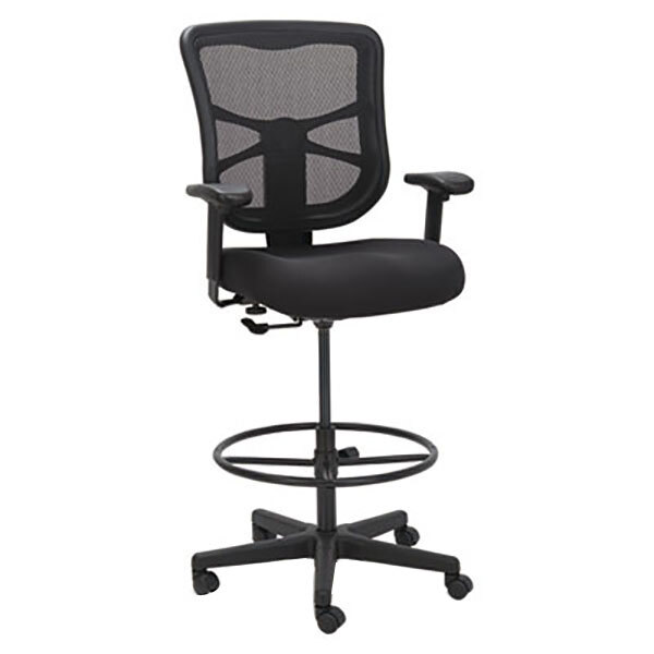 Alera ALEEL4614 Elusion Series Black Mesh Stool