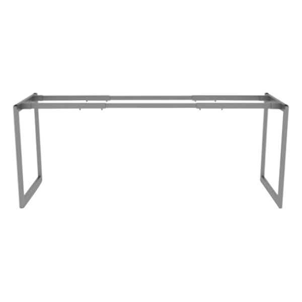 Alera ALELSTB24GR Open Office Desk Series 24" Silver Adjustable O-Leg Desk Base