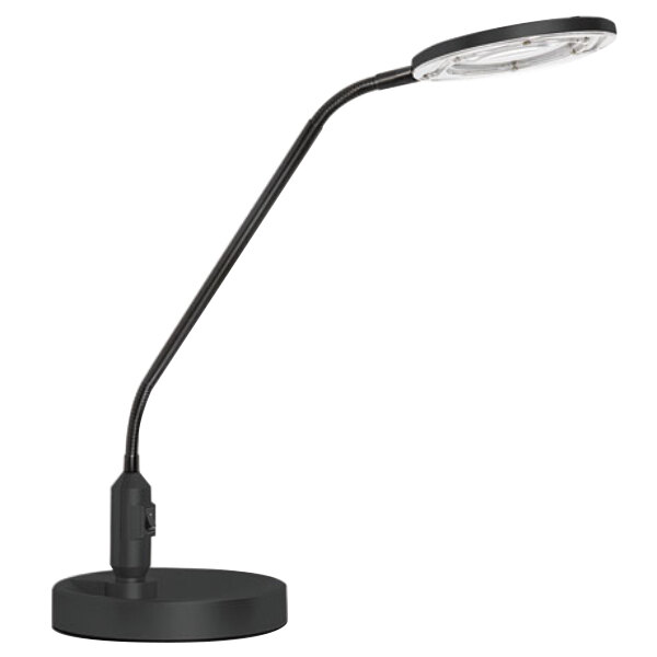Alera ALELEDM765B 19" Black Desktop / Clamp-On LED Magnifier Lamp