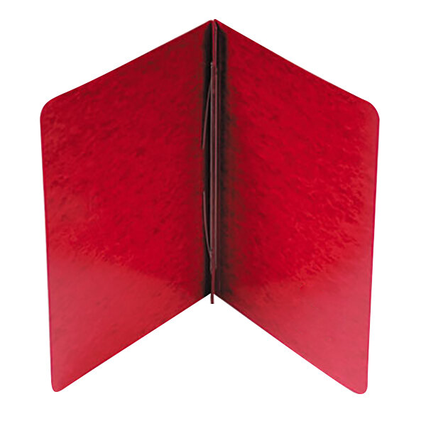 Acco 25979 8 1/2" x 11" Executive Red Pressboard Side Bound Report Cover with Prong Fastener - 3" Capacity