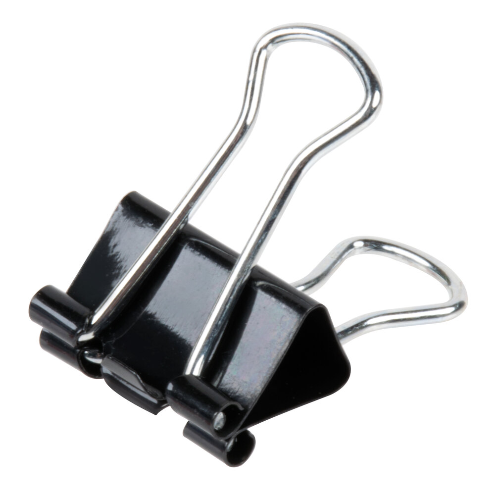 Universal UNV10200VP3 3/8" Capacity Black Small Binder Clip - 36/Pack