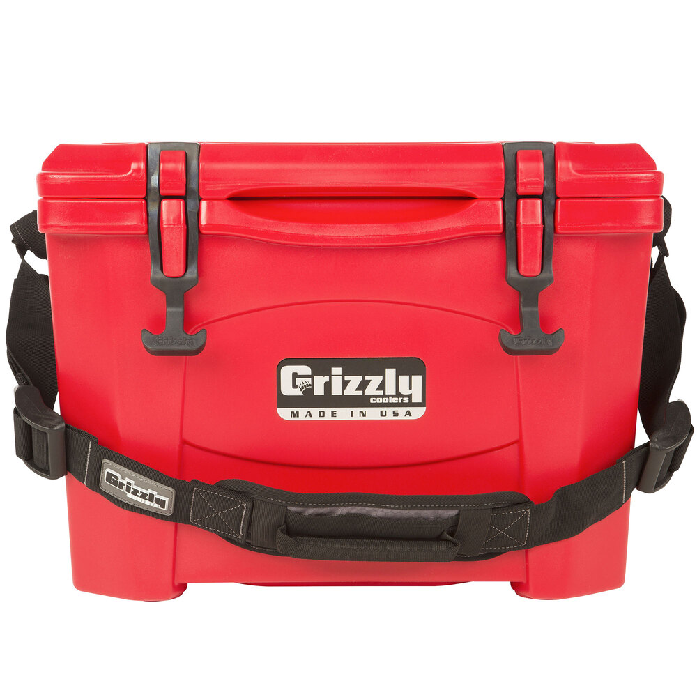 Grizzly Cooler Red 15 Qt. Outdoor Merchandiser / Cooler