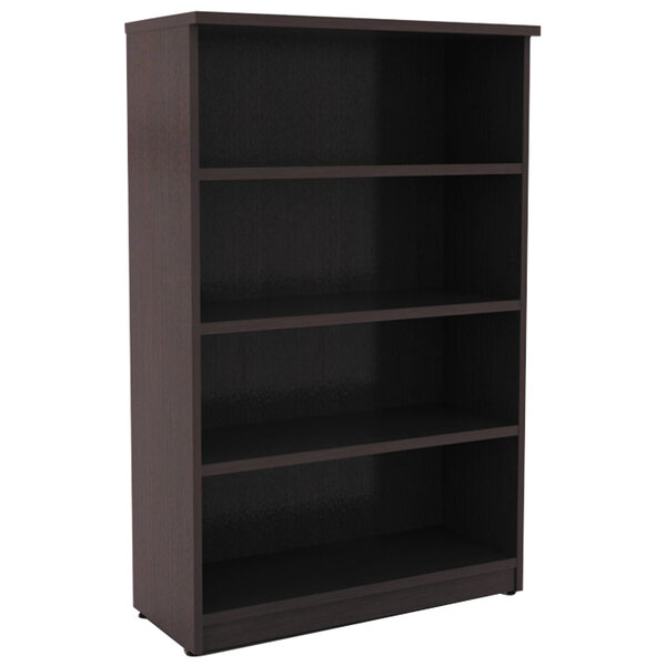 Alera ALEVA635632ES Valencia Series 31 3/4" x 14" x 55" Espresso 4-Shelf Bookcase