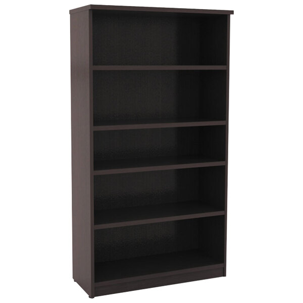 Alera ALEVA636632ES Valencia Series 31 3/4" x 14" x 65" Espresso 5-Shelf Bookcase