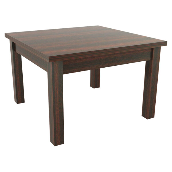 Alera ALEVA7520MY Valencia 23 5/8" x 20" Mahogany Occasional Table