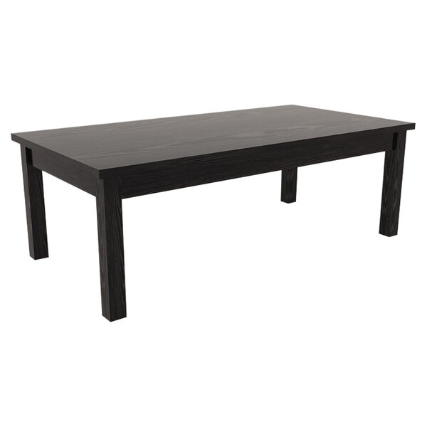 Alera ALEVA7548BK Valencia 47 1/4" x 20" Black Occasional Table