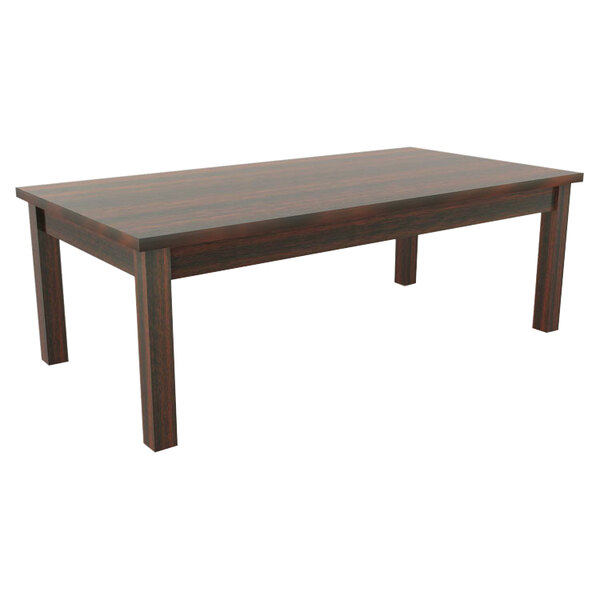 Alera ALEVA7548MY Valencia 47 1/4" x 20" Mahogany Occasional Table